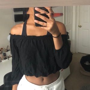 Brandy Melville Black off the shoulder top